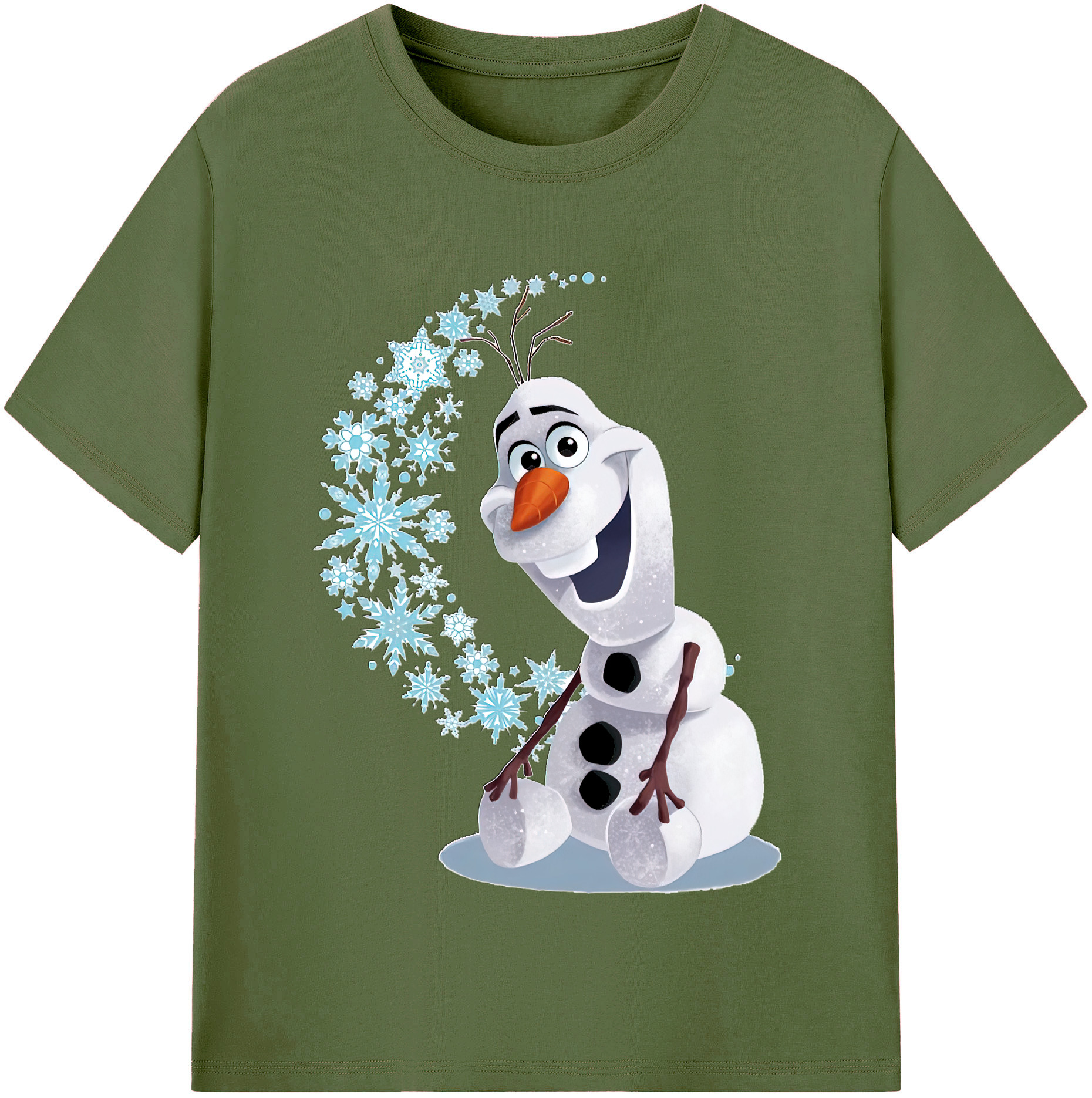 （画像用） アナと雪の女王 アンナ エルサ Frozen Anna Elsa 綿100％半袖Tシャツ（フロントプリント）